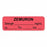 United Ad Label Co. Drug Tape / Labels - Zemuron Label, Strength (mg / mL), Date, Time, Initial, Red, 1-1/2" x 1/2", Permanent, 1000 Labels / Roll - ULAL035-D