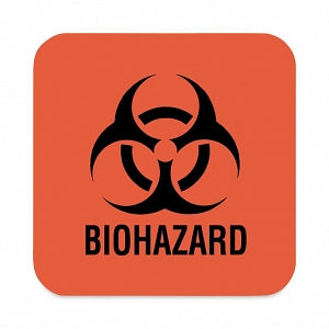 United Ad Label Hazard Warning Labels - LABEL, BIOHAZARD, 1X1, 885/RL, FLRD - ULBH229