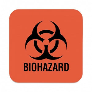 United Ad Label Hazard Warning Labels - LABEL, BIOHAZARDLAM, 1X1, 500/RL, FL. RD - ULBH329