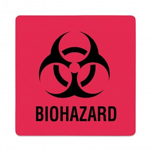 United Ad Label Hazard Warning Labels - LABEL, BIOHAZARD, 3X3, 20/PK, RD - ULBH503