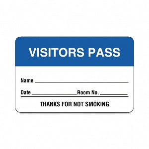 United Ad Label Co Visitor Pass Labels - LABEL, VISITORS, PASS, BL, 2-3/4X1-3/4 - ULBR201