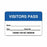 United Ad Label Co Visitor Pass Labels - LABEL, VISITORS, PASS, BL, 2-3/4X1-3/4 - ULBR201