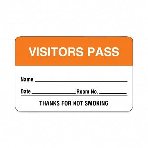 United Ad Label Co Visitor Pass Labels - LABEL, VISITORS, PASS, OR, 2-3/4X1-3/4 - ULBR202