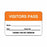 United Ad Label Co Visitor Pass Labels - LABEL, VISITORS, PASS, OR, 2-3/4X1-3/4 - ULBR202