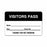 United Ad Label Co Visitor Pass Labels - LABEL, VISITORS, PASS, BK, 2-3/4X1-3/4 - ULBR206