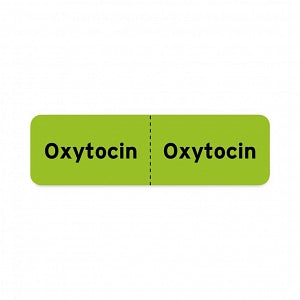 United Ad Label Co. Drug Tape / Labels - Oxytocin IV Line Identification Label, Fluorescent Green, 3" x 7/8", Permanent, 320 Labels / Roll - ULCU267