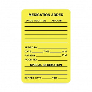 UAL / Donnelley Medication Added Labels - LABEL, MEDICATION ADDED, 2"X3", YELLOW, 320/ - ULHH503