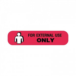 United Ad Label For External Use Medication Instruction Label - LABEL, FOREXTERNALUSE, RD, 1-5/8X3/8 - ULRXA1243