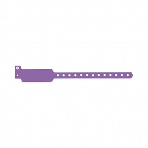 United Ad Label Blank Wristbands - Blank Wristband, Plastic, 10" x 1-1/8" , Purple, Custom for Broward - ULWB0110W-33