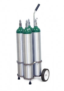 Responsive Respiratory Inc. Cylinder Transport Racks - Oxygen Cylinder Cart, 2-Cylinder Capacity, D / E/M9 Tanks - RRI1500130