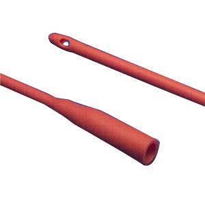 Teleflex Medical Robinson / Nelaton Red Rubber Latex Catheters with Opposed Eyes - Red Rubber Latex Intermittent Catheter, Rob / Nel, 8 Fr - 351008