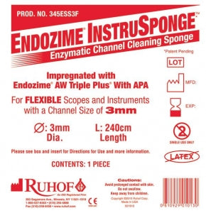 Ruhof Endozime InstruSponge For Flexible Instruments - SPONGE, CLEANING, INSTRUSPONGE, 3MM - 345ESS3F