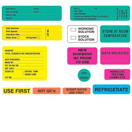 Reagent Labels PARALLEL TESTING COMPLETE" - Fluorescent pink with black text - 1.5"W x 0.625"H