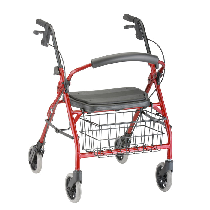 Deluxe Junior Rolling Walker Red