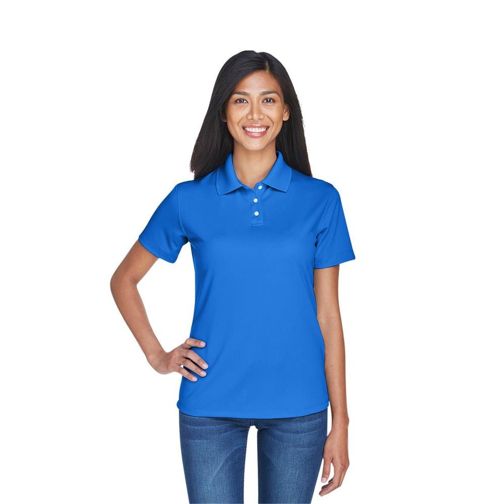 Ultraclub Ladies Cool and Dry Sport Polo - 100% Polyester Cool and Dry Stain-Release Performance Polo Shirt, Women's, Royal Blue, Size XS - 8445L ROYAL XS