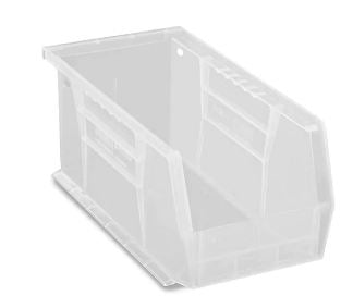 Uline Clear Plastic Stackable Bins - Plastic Stackable Bins, 11" x 5-1/2" x 5", Clear - S-12415C