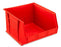 Plastic Stackable Bins, 18" x 16.5" x 11", Red	