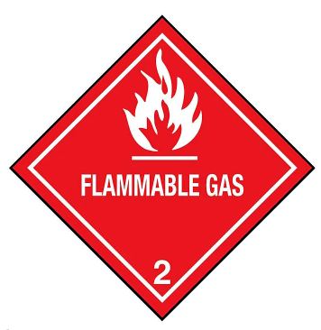 Uline D. O.T. Labels - LABEL, D. O.T., "FLAMMABLE GAS", 4X4", 500/RL - S-368