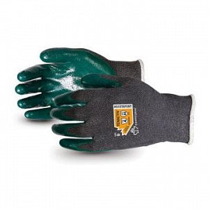 Superior Glove Works Ltd TenActiv Cut-Resistant Gloves with ZedCoat Palms - 18 Gauge TenActiv Cut Level A4 Nitrile Dip Industrial Gloves, Gray, Size XL - S18TAFGNT-10