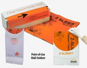 Ansell Z-Slider Patient Transfer Sheet and Wall Dispenser - Z-Slider Compact Point-of-Use Wall Mounting Holder - 2104