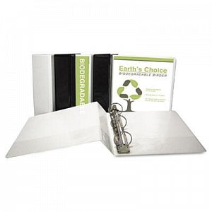 Samsill Earth's Choice Biobased Round Ring View Binder - Earth's Choice Biobased Round Ring View Binder, White, 3" Capacity - 18987