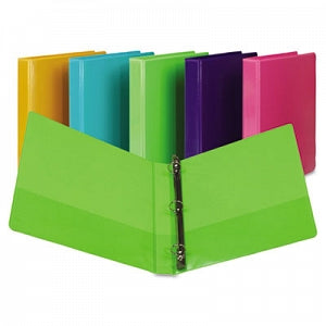 Samsill Fashion View 1" Round Ring Binders - Fashion View Binder, Round Ring, Lime, 11" x 8-1/2", 1" Capacity - U86378