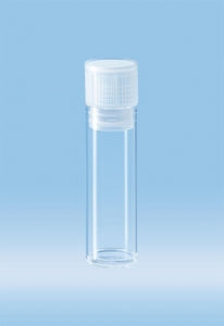 Sarstedt Sterile Flat Base PS Tubes with Push Caps - TUBE, 7ML, 50X16MM, FLAT BASE, PS, STD CAP, ST - 58.485.001