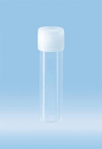 Sarstedt 8ml 57x16mm Flat Base PP Tube - TUBE, 8ML, SCREW CAP, 57X16MM, FB, PP, STR - 60.542.324