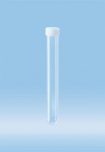 Sarstedt 10ml PP Round Base Tubes with Screw Cap - TUBE, 6ML, SCREW CAP, 92X12MM, RND BS, PP, STR - 60.546.002