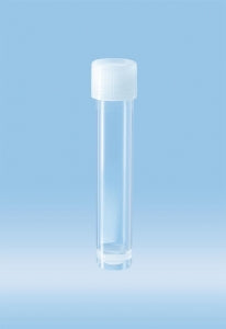 Sarstedt 10ml PP Round Base Tubes with Screw Cap - TUBE, 10ML, SCREW CAP, 79X16MM, RB / SKIRT, STR - 60.551.001