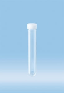 Sarstedt Round Base PP Tubes With Screw Caps - TUBE, SCREW CAP, 92X15MM, RND BASE, ASSEM CP - 60.610.100