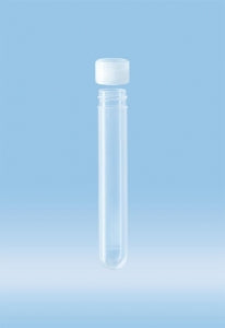 Sarstedt 10ml 92x15.3mm Round Base W/Screw Cap Tube - TUBE, SCREW CAP, 92X15MM, RND BASE, ASSEM CP - 60.610.300