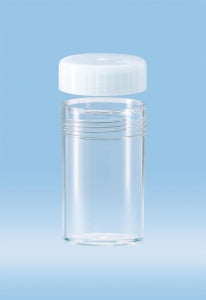 Sarstedt Flat Base PS tubes With Screw Caps - TUBE, 25ML, SC, PS, FB, NATURAL PE CAP - 60.9922.113