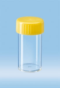 Sarstedt Sterile Flat Base PS Tube With Screw Cap - TUBE, 25ML, SC, PS, FLAT BS, YELLOW PE CAP, ST - 60.9922.115