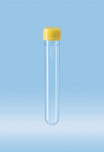 Sarstedt Round Base PC Tubes With Screw cap - TUBE, 11ML, SC, PC, RB, YELLOW PP CAP, STR - 60.9922.937