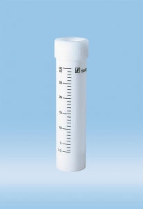 Sarstedt White Conical Skirted Base TubeWith Screw Cap - TUBE, 30ML, SC, 107X25MM, CON / SKIRT, WHITE - 62.543.030