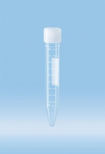 Sarstedt 10ml Conical Base Tubes with Push Cap - TUBE, 10ML, CONICAL BASE, PP, GWB, PUSH CAP - 62.9924.273