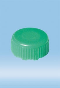 Sarstedt Sterile Screw Caps - CAP, SCREW, O-RING, FLAT, PP, GREEN, STR - 65.716.726