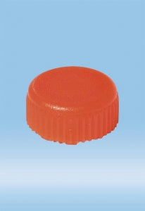 Sarstedt Sterile Screw Caps - CAP, SCREW, O-RING, FLAT, PP, ORANGE, STR - 65.716.727