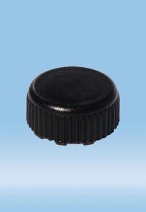 Sarstedt Sterile Screw Caps - CAP, SCREW, O-RING, FLAT, PP, BLACK, STR - 65.716.728