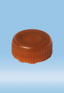 Sarstedt Sterile Screw Caps - CAP, SCREW, O-RING, FLAT, PP, BROWN, STR - 65.716.729