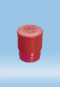 Sarstedt Push Cap - CAP, PUSH, PE, FOR 15.5/16-17MM TUBE, RED - 65.793.318