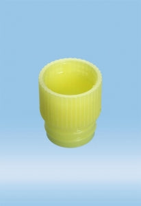 Sarstedt 13mm Push Cap - CAP, PUSH, FOR 13MM TUBE, PE, YELLOW - 65.806.307