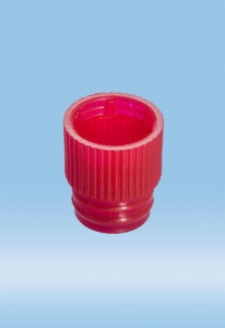 Sarstedt 13mm Push Cap - CAP, PUSH, FOR 13MM TUBE, PE, RED - 65.806.310