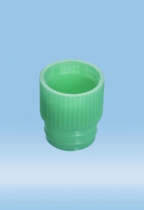 Sarstedt Push Cap - CAP, PUSH, FOR 13MM TUBE, PE, GREEN - 65.806.508