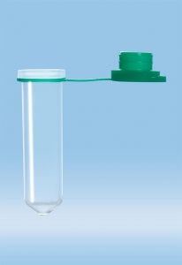 Sarstedt 2ml Microtube with LDPE Push Cap - MICRO TUBE, 2ML, PP, CONICAL, GREEN LOOP CAP - 72.689.002