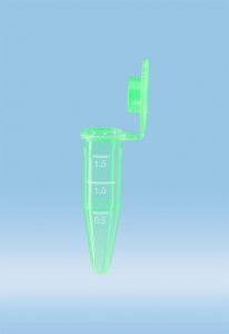 Sarstedt Micro Tubes WithCap - MICRO TUBE, 1.5ML, PP, FLAT CAP, GREEN - 72.690.376