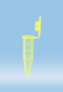 Sarstedt Reaction Microtubes WithCap - MICRO TUBE, 1.5ML, PP, FLAT CAP, YELLOW - 72.690.478