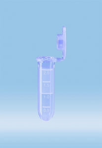 Sarstedt 2ml Microtube with Attached Cap - MICRO TUBE, 2ML, PP, WIDE HINGE CAP, PURPLE - 72.691.007