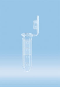 Sarstedt 2ml Microtube with Attached Cap - MICRO TUBE, 2ML, PP, WIDE HINGE CAP, NEUTRAL - 72.691